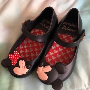 Mini Melissa Mickey + Minnie size 7 in black